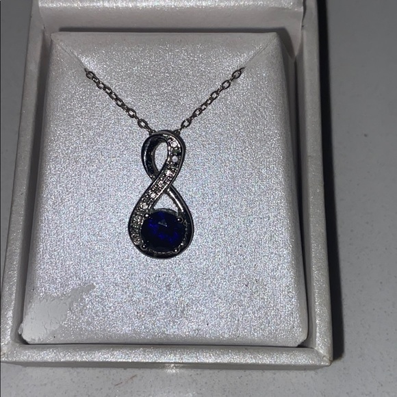 Kohl's Jewelry Nwt Sterling Silver Sapphire Necklace Poshmark